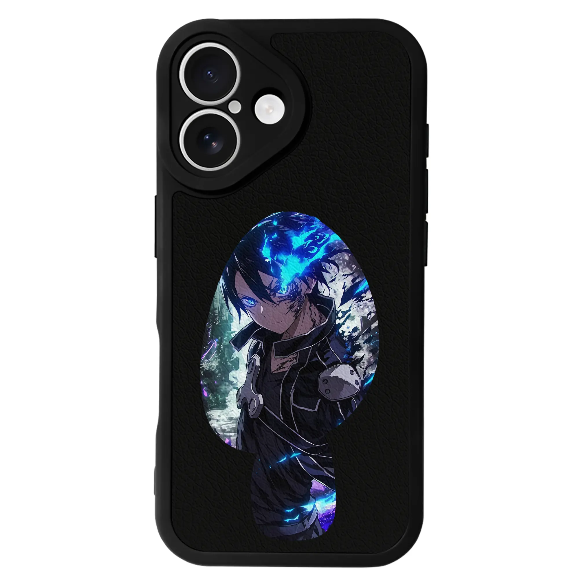 ソードアートオンライン グッズ キリト - IPhone 16シリーズ対応 ・ シリコンスマホケース ・ レザー調 ・ 高精度フィット ・ 耐衝撃 ・ ワイヤレス充電対応 ・ 精密カット